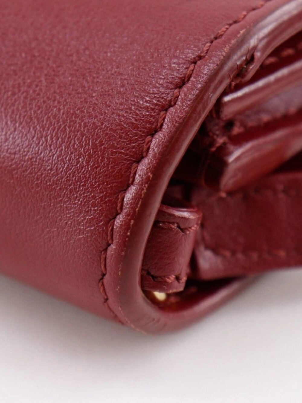 BURBERRY Shoulder wallet Shoulder Bag 2WAY Red Cowhide Women - Picture 5 of 12